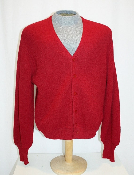 1990's Arnold Palmer Sweater robert Bruce REd Medium by Retromomo