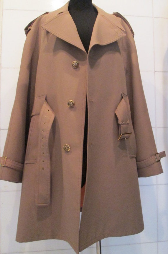 1960's 1970s Men's Trench Coat / Military / All by MISSVINTAGE5000