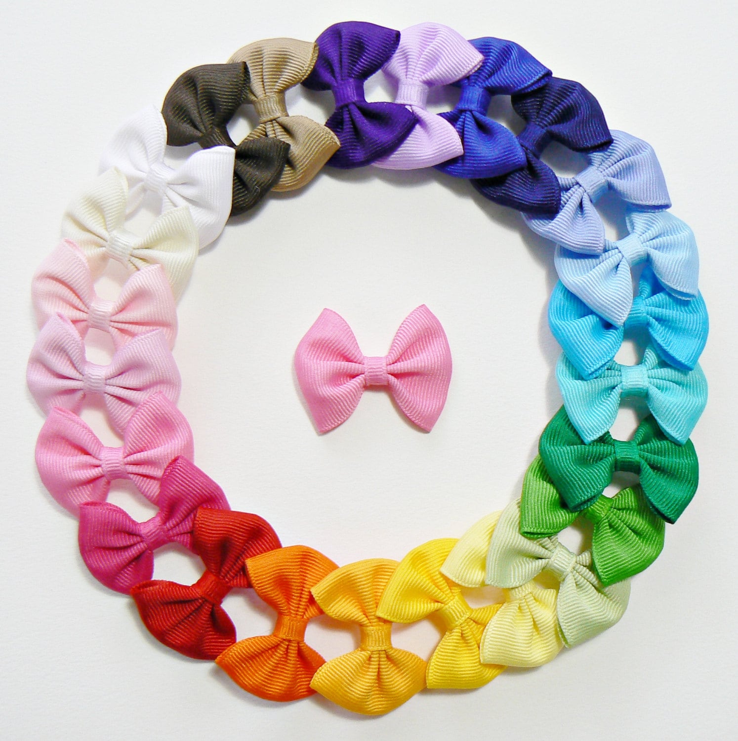 Girls Infant Hair Bow Set Small Newborn Tiny Little Baby Bows