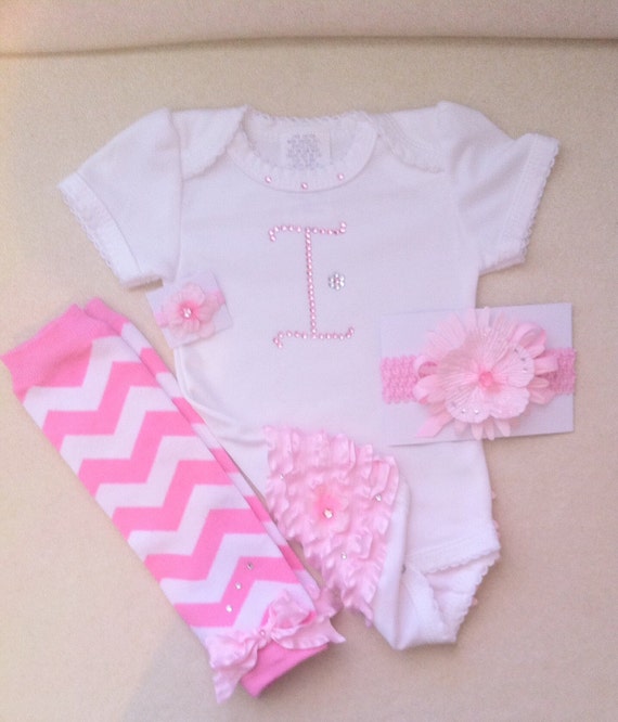 Items similar to Baby Bling, Monogrammed Baby Clothes, Newborn ...