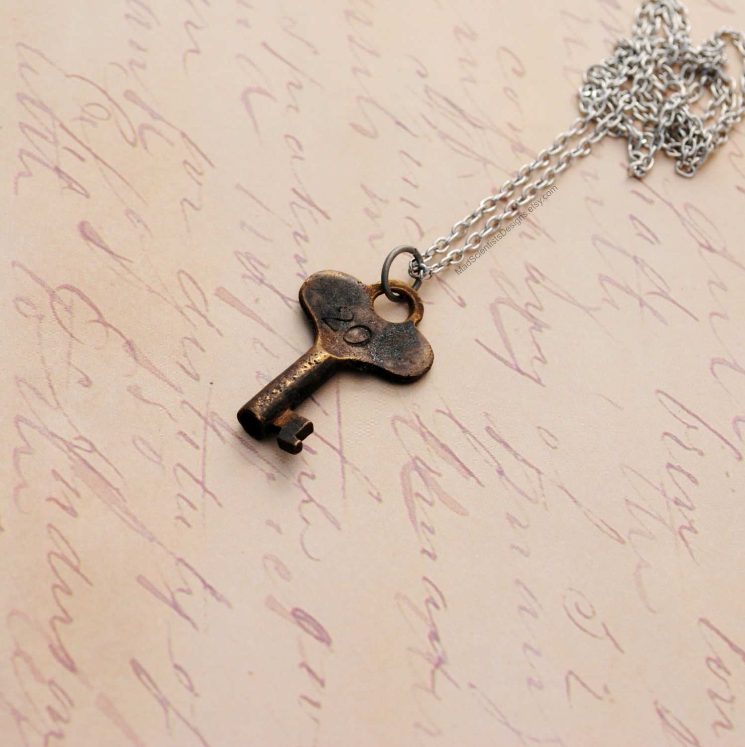 Gothic Steampunk Skeleton Key Necklace 20 by MadScientistsDesigns