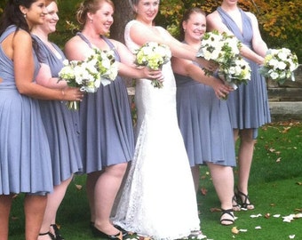 Gray Vintage Inspired Infinity Dress ... Bridesmaids, VLV, Car Show, Wedding, Date Night, Cocktail Party
