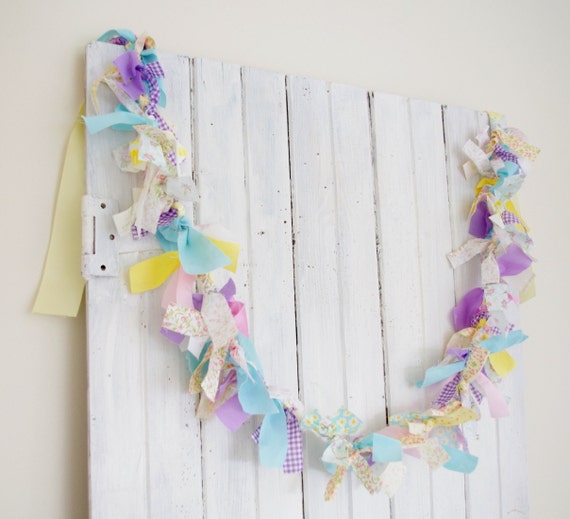 Items similar to Baby Shower Garland rag garland Nursery Garland on Etsy