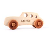 personalized CLASSIC RACER  - a natural and organic wooden toy for boy or girl, earth friendly, waldorf-inspired, heirloom keepsake gift
