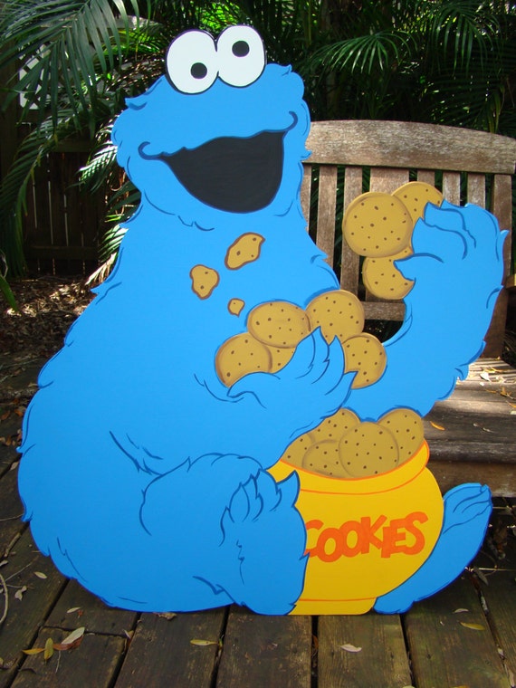 sesame street cookie monster character event decoration