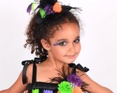 READY TO SHIP: Twinkling Trickster Mini Witch Hat Headband - Halloween Costume - Fits toddler to adult - Cutie Patootie Designz Il_170x135