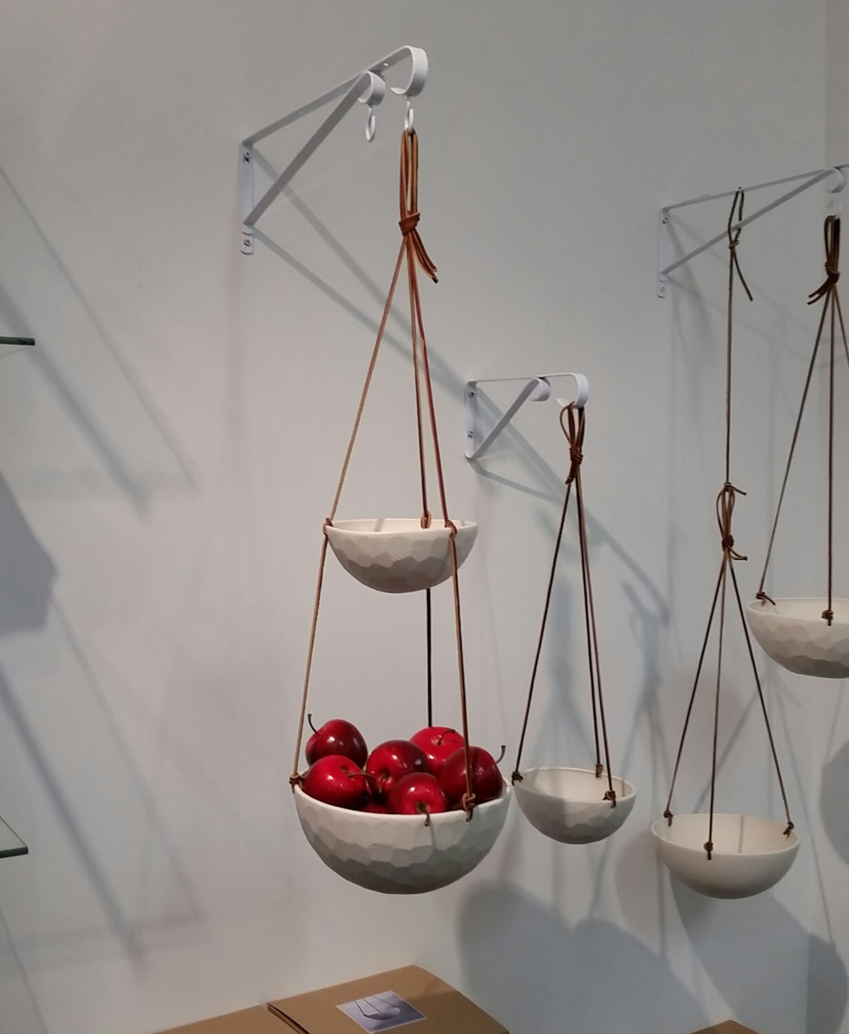 On Sale Hanging Fruit Basket Two Tiered Porcelain and