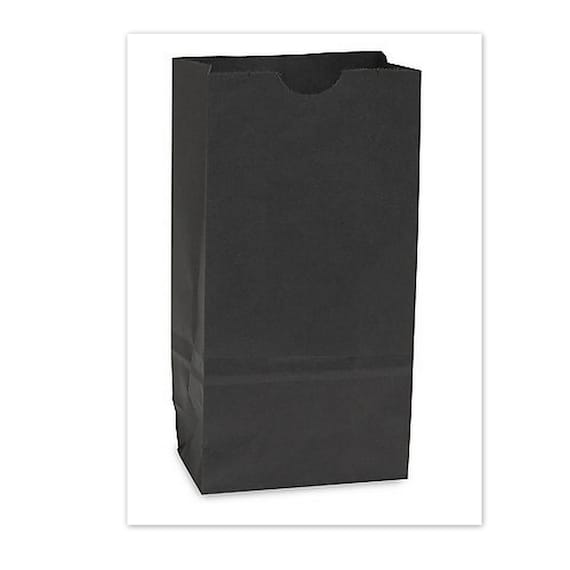 BAGS / BLACK / Paper Lunch Bags / Large by CreativeCraftSupply