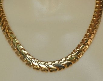 GIVENCHY Necklace Choker 18k GP Heavy Vintage