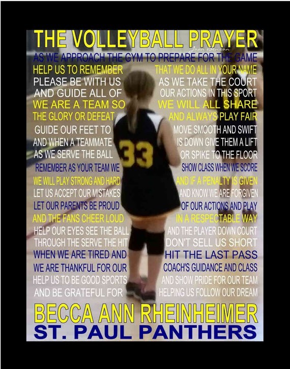 The Volleyball Prayer Personalized with photo Senior night