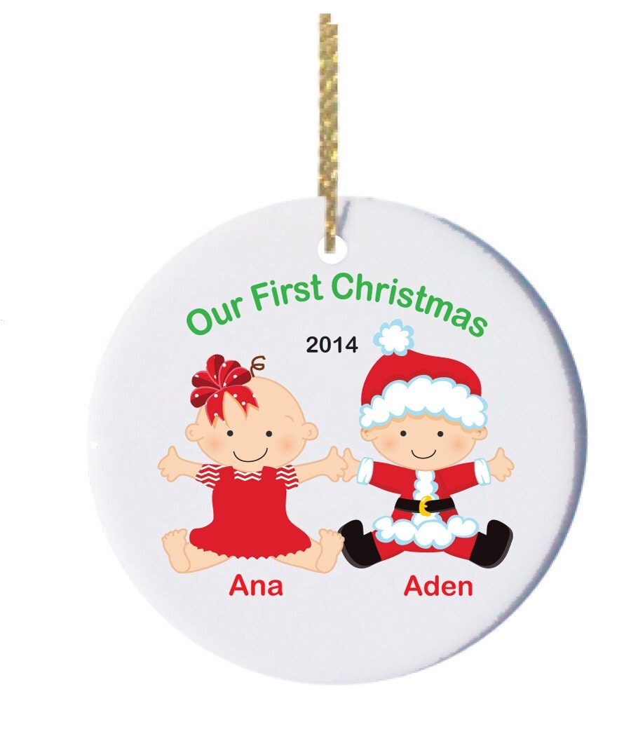 personalized christmas ornament our first christmas for twins personalized christmas ornament our first christmas for twins