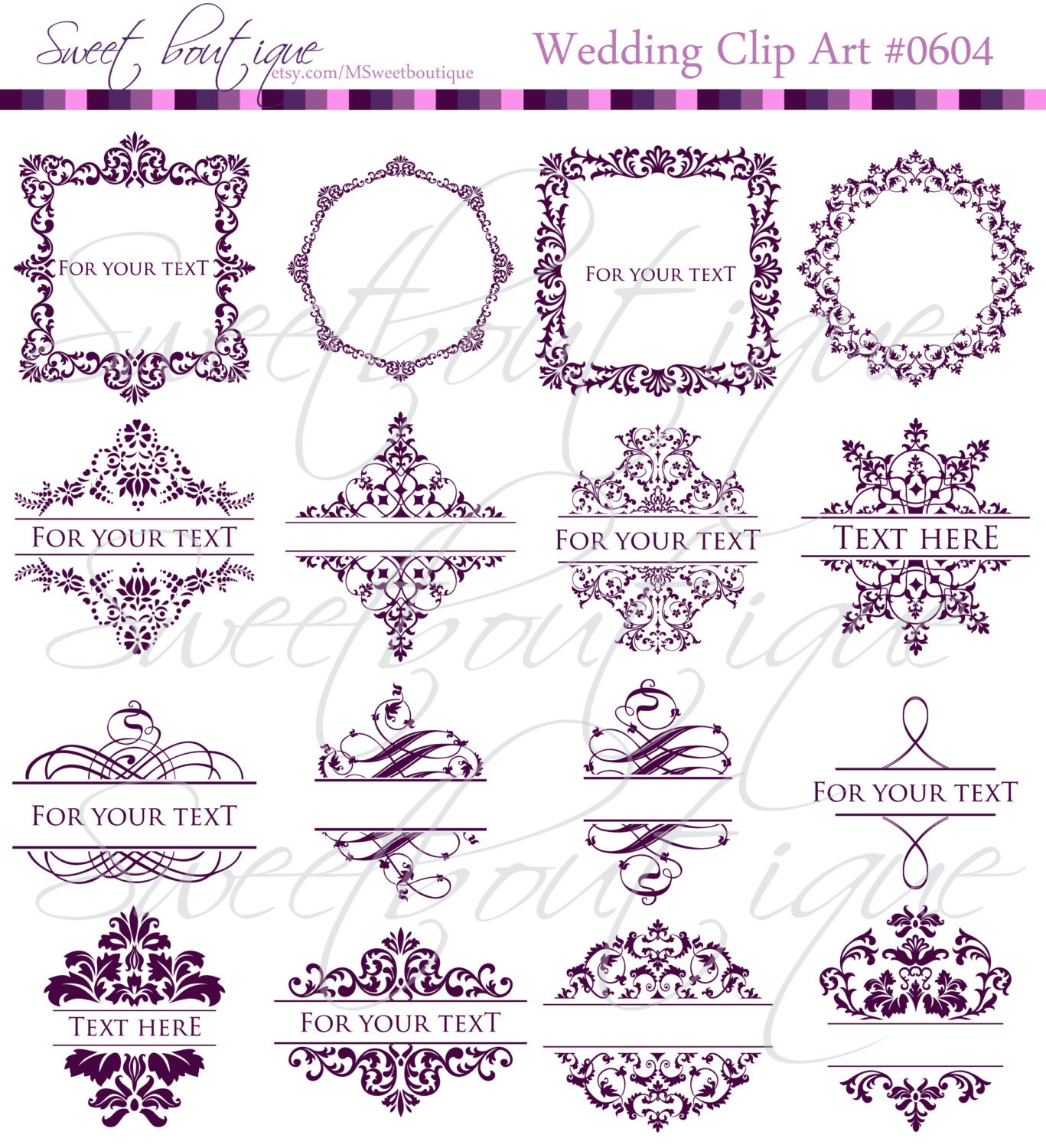 free wedding clipart purple - photo #47