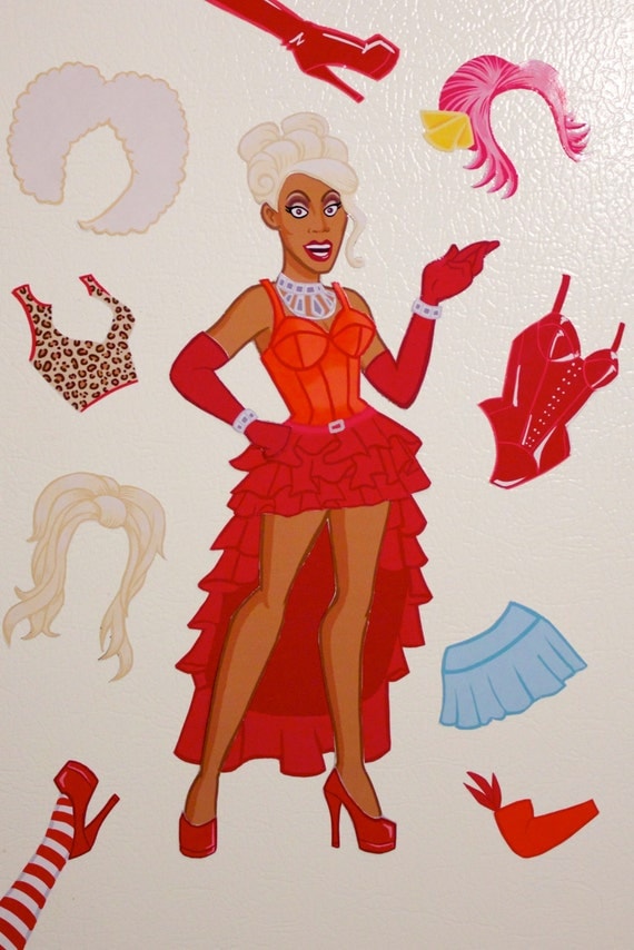 RuPaul Paper Doll Fridge