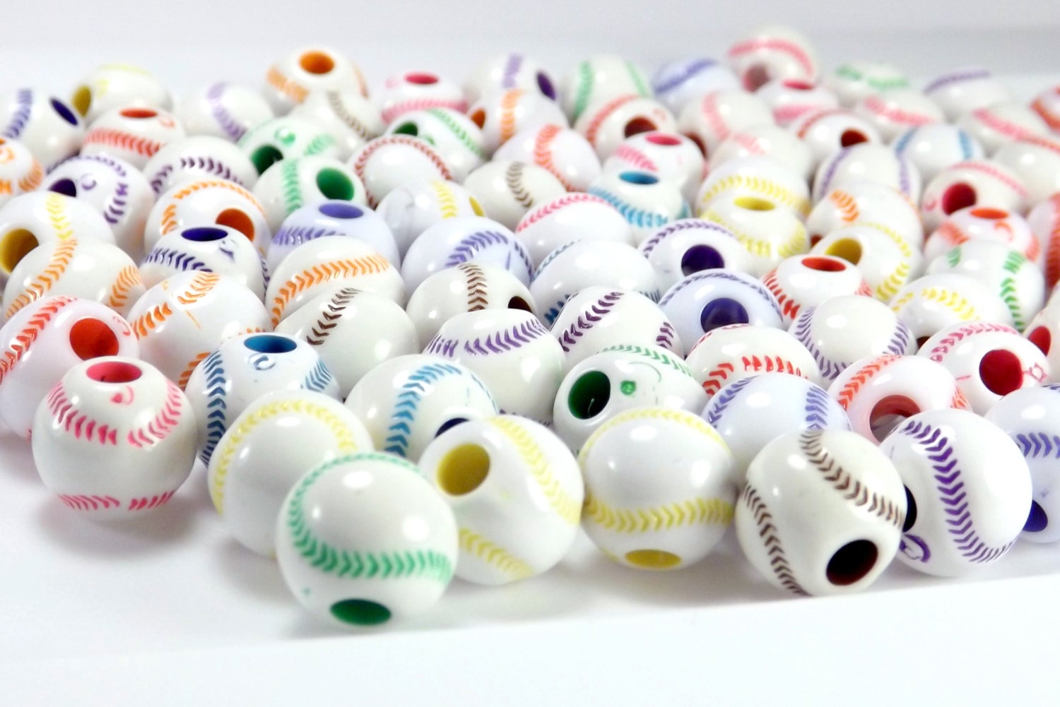 Acrylic Beads Baseball bead Softball bead Multiple Colors