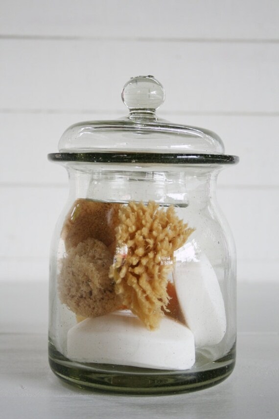 Bubble Glass Bath Storage Container by Rail19 on Etsy