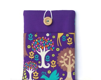 Kindle Cover, Kindle Paperwhite, Kindle Fire Case, Kindle Sleeve - Purple Trees
