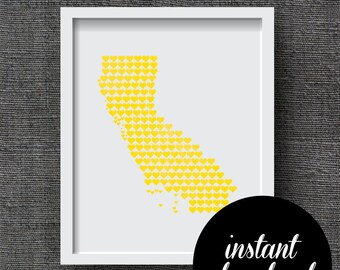 Popular items for printable state art on Etsy