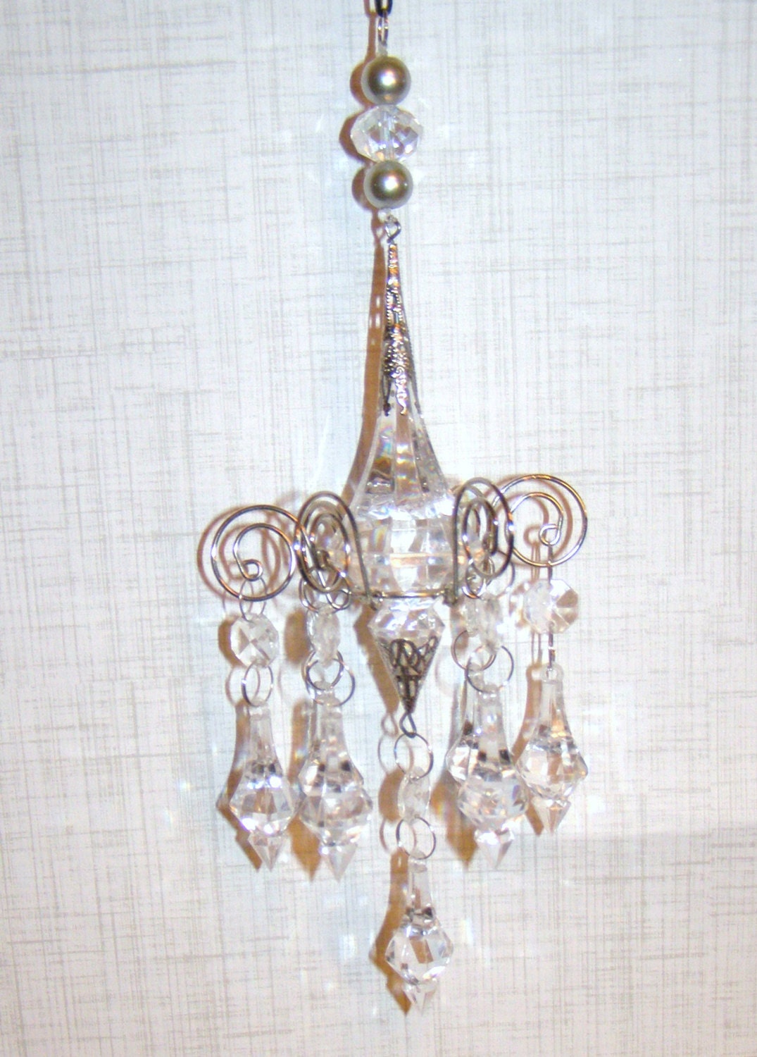 Chandelier Rear View Mirror Beaded Vehicle Charm Accessory,Car Jewelry