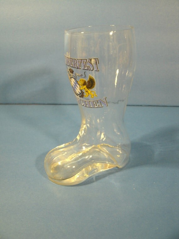 Large Boot Beer Glass Oktoberfest Munchen Munich Germany Bar