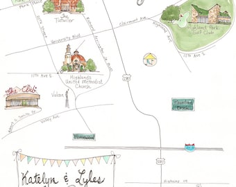 Made to Order - Custom Illustrated Wedding Map