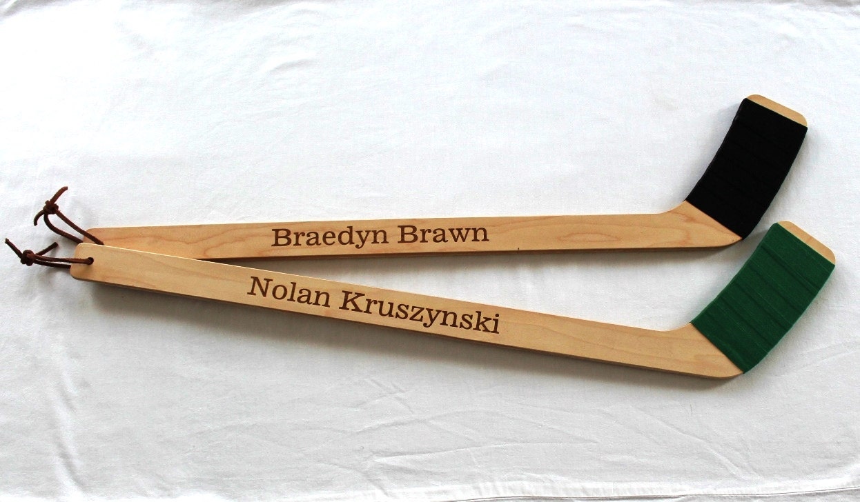 Personalized 'Slap Shot' Mini Hockey Stick by MyPersonalMemories