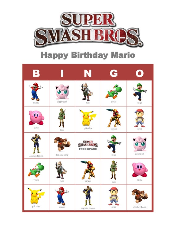 Super Smash Bros. Brawl Melee Birthday Party Game by ...