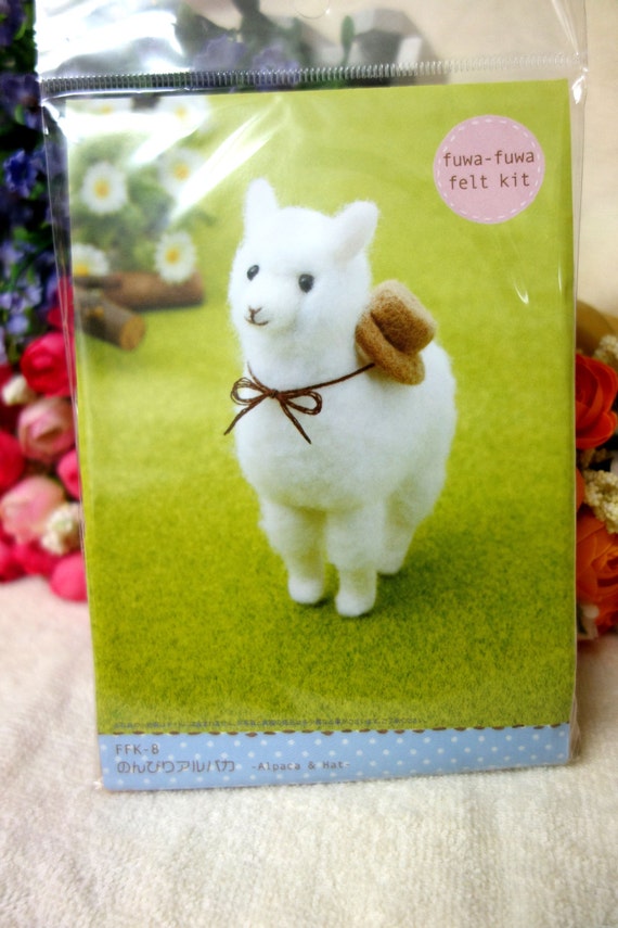 SunFelt Japanese Wool Needle Felting KIT Alpaca