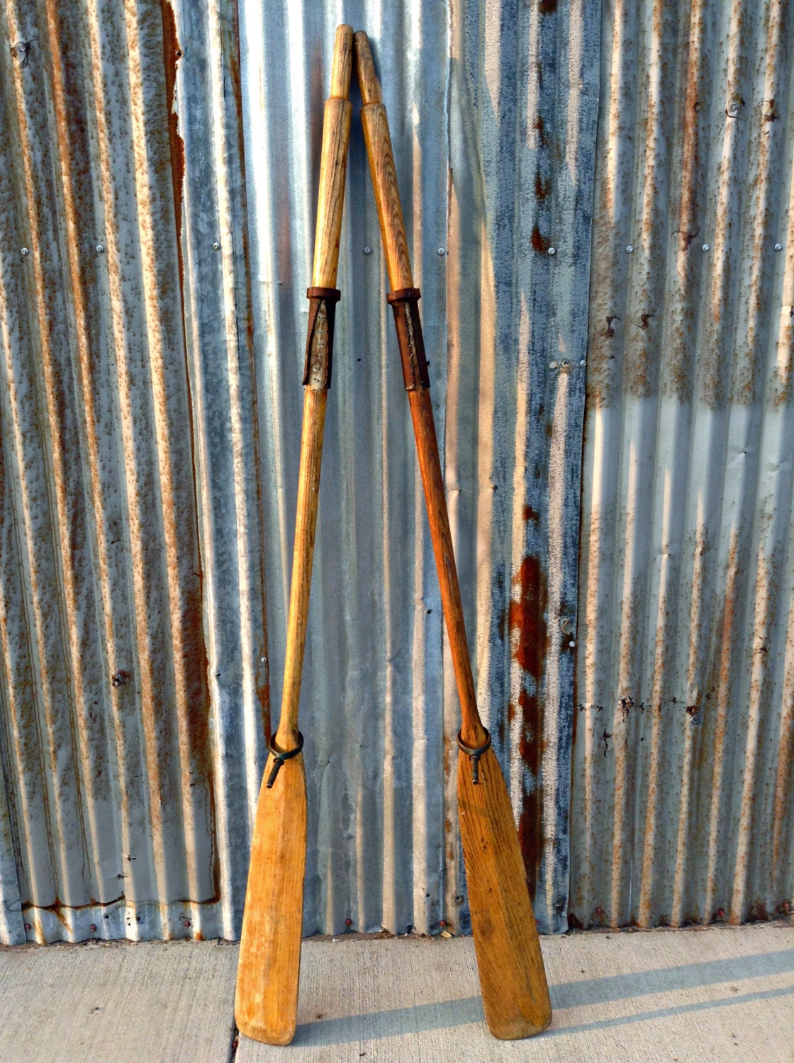Vintage Oars Paddles Rustic Wall Art Decor Nautical Beach Sea