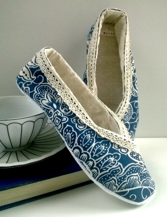 cream ballet slippers