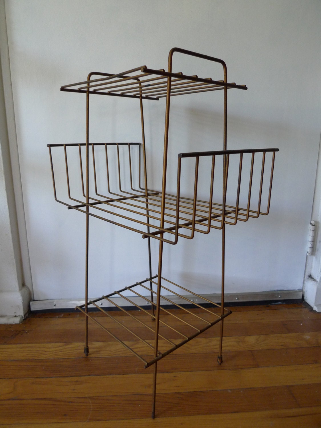 Atomic Brass Wire Side Table/ Plant Stand Haute Juice