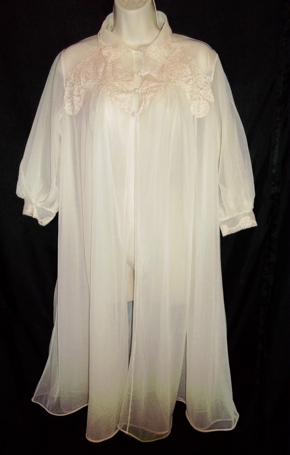 Vintage Lingerie 1950s HENSON KICKERNICK Ivory Double Chiffon