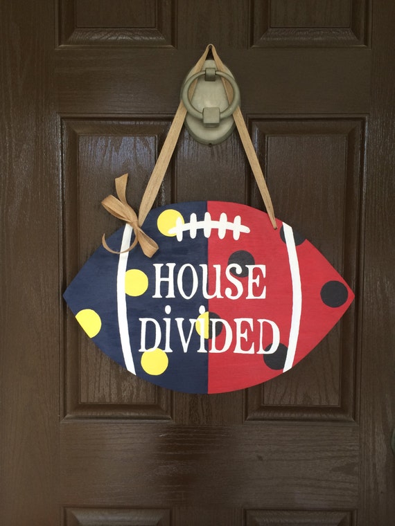 UGA/GA Tech House Divided Door Hanger by HappyToz on Etsy