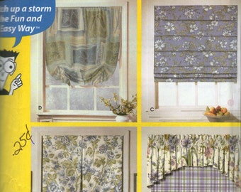 Simplicity Sewing Patterns for Dummies 9986 Shades Curtain Pattern Uncut