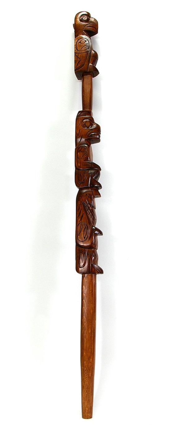 Native American Talking Stick Northwest Coast by SpyhopCreations