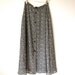 SALE Vintage 1990s High Waisted Black and White Floral Button Up Maxi Skirt