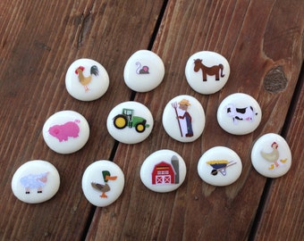 Old Macdonald Story Stones, Children Toys, Story Rocks, Quiet Toys, Story Stone Starter Kit, Farm Story Stones, Animals, Speech Therapy