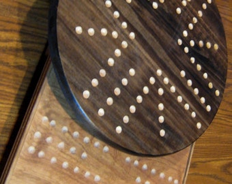 Handcrafted Parcheesi Marble Board Game, Wooden Wahoo Aggravation Game