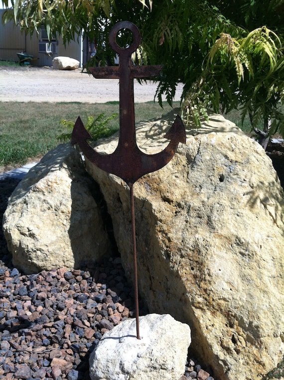 Metal Anchor Yard Stake Decoration