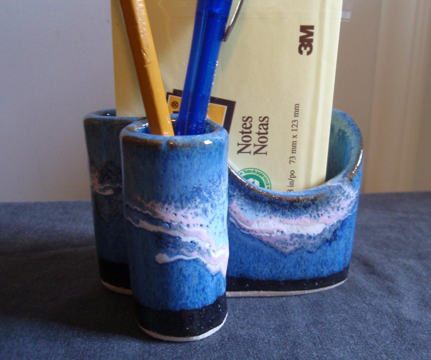 Handmade Ceramic Pottery Desk Organizer. by DragonflyGypsySoul