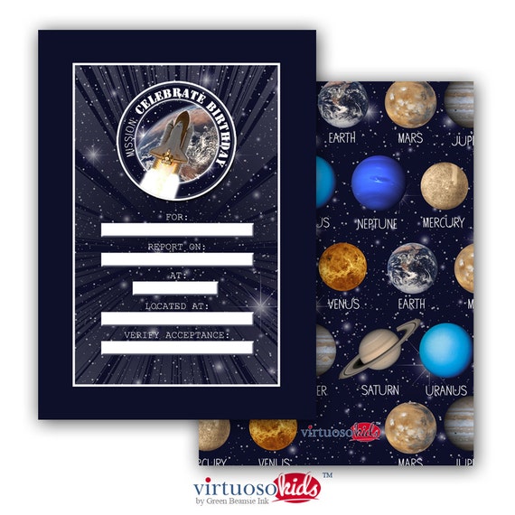 Solar System Birthday Invitations 3