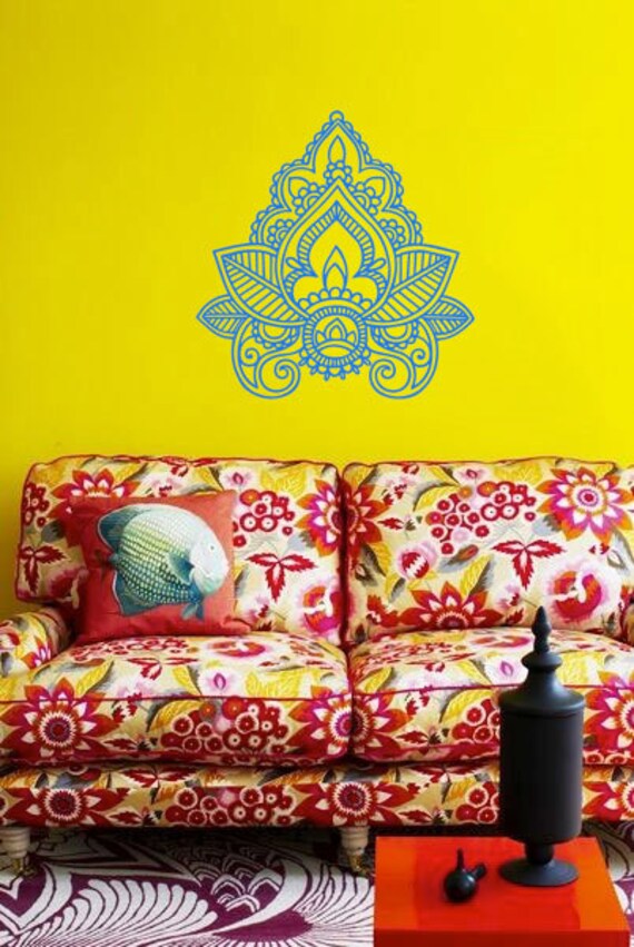 Items similar to and Intricate Mehndi Henna Wall Decal on Etsy