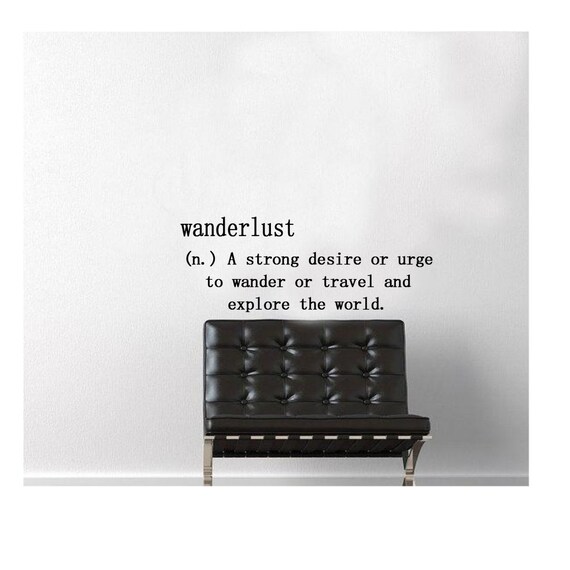 Wanderlust Wall Decal Home Decor Gift Idea Travel Decal