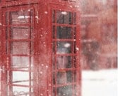 Travel photography red telephone booth british telephone booth photography red photography winter photography british home decor RED TARDIS