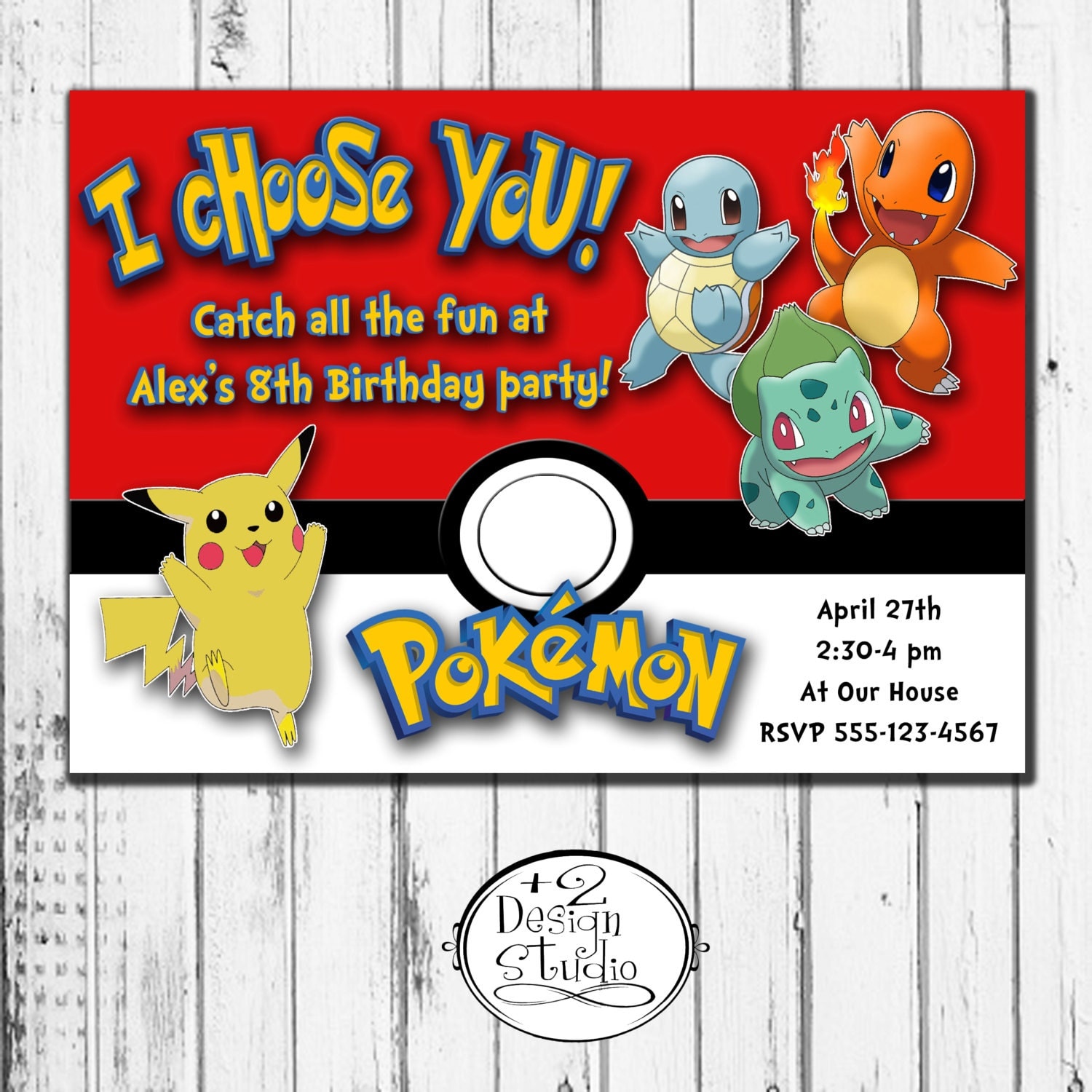 Pokemon Party Invitations 2