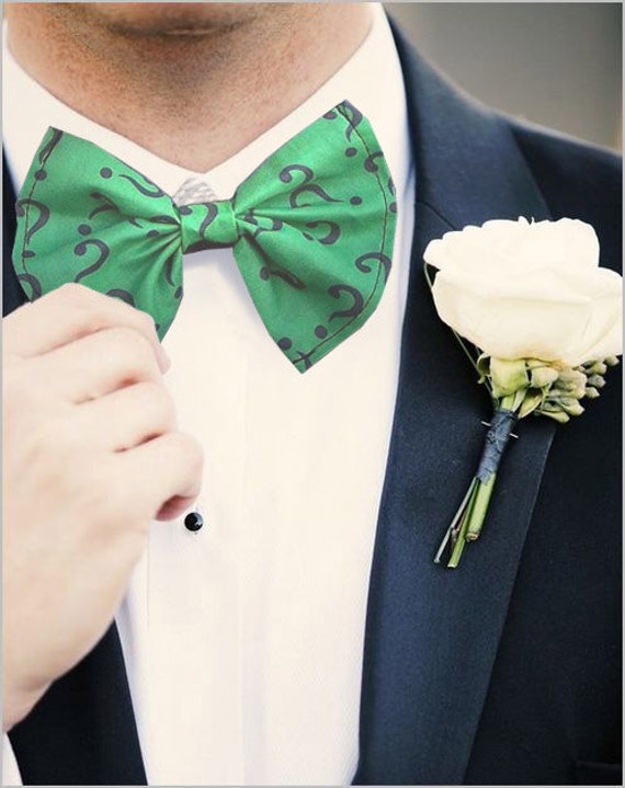 Riddle Me Question Mark Bow Tie bowtie by ALittleGeeky on Etsy