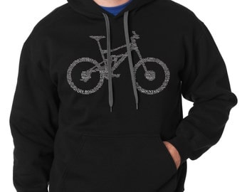 Bike Parts Bicycle Gift For Biker BMX Fan Hoodie Hooded Sweater ...