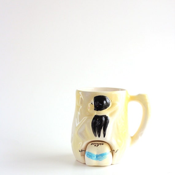 bottoms up wiggling up . mug vintage cutie . mug nudie nudie   coffee . cup cup vintage  bottoms