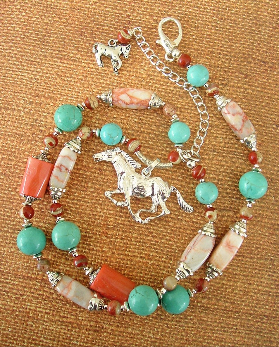 Boho Necklace Southwest Jewelry Turquoise Jewelry by BohoStyleMe
