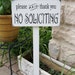 No Soliciting Sign Garden Sign Yard Sign Solicitation Wood