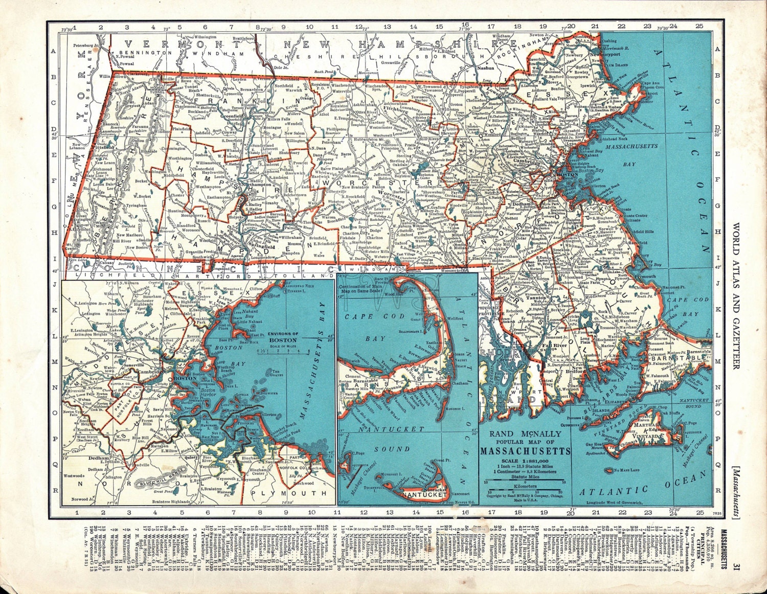 This is an image of Smart Printable Map of Massachusetts This is an image of Smart Printable Map of Massachusetts